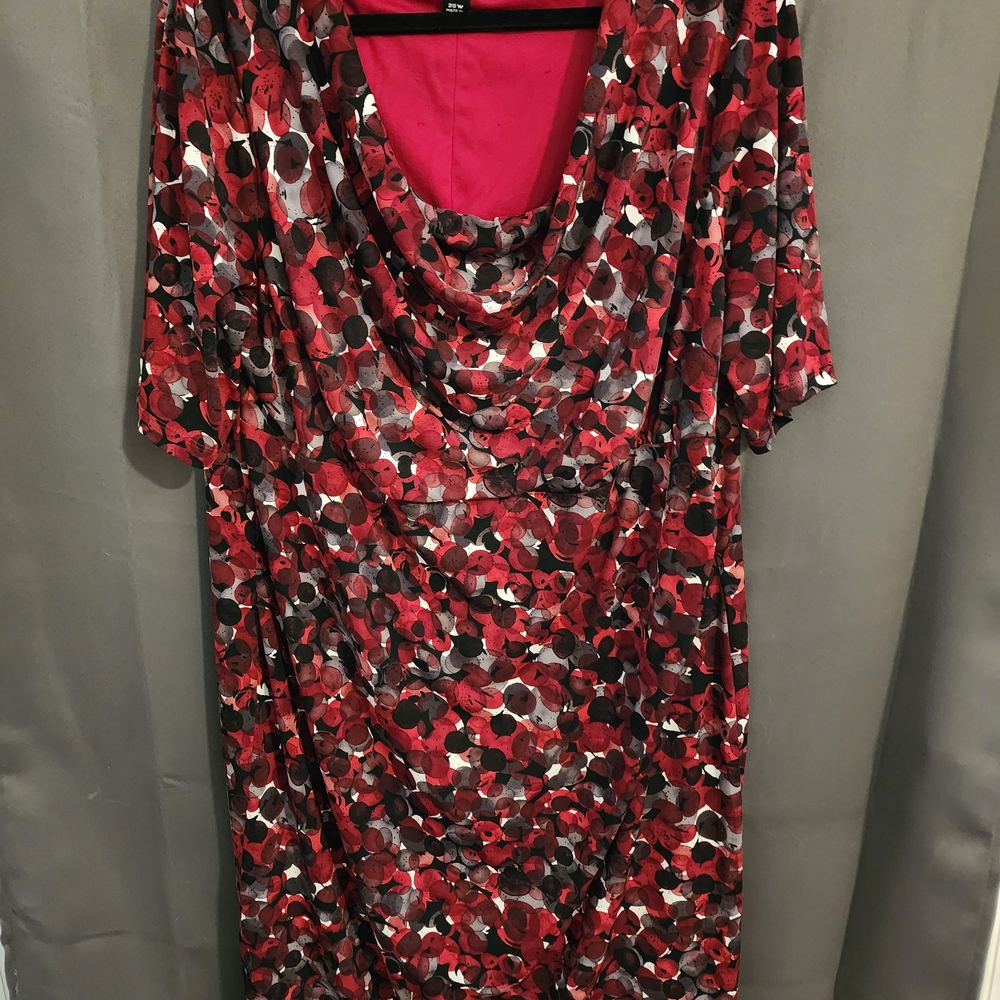 Connected Apparel Red and Black Dress